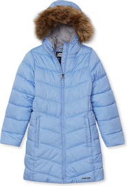Lands' End Girls Fleece Lined Printed Parka
