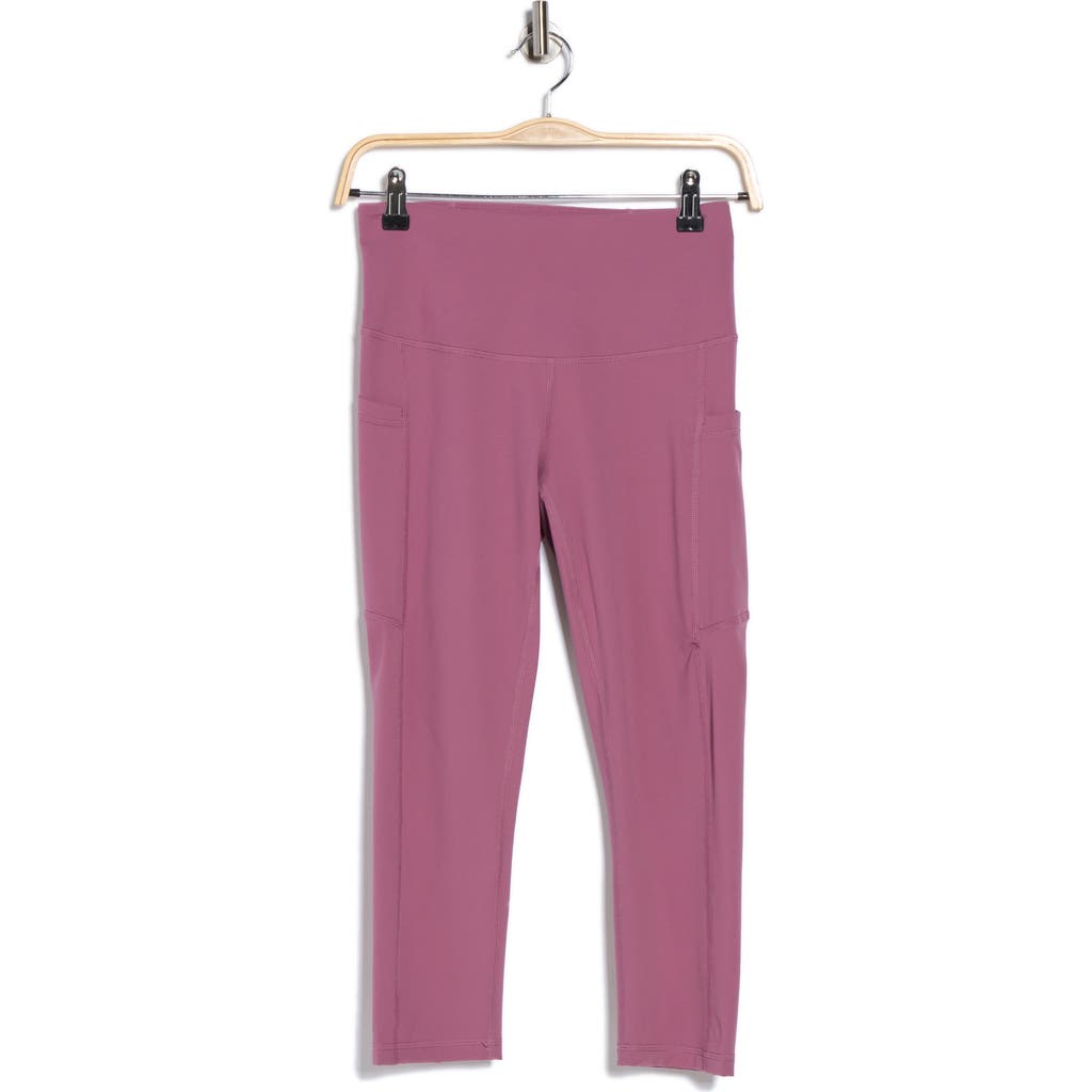 Z By Zella Perform High Waist Pocket Crop Leggings In Pink