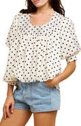 CIEBON Tallulah Polka Dot Top