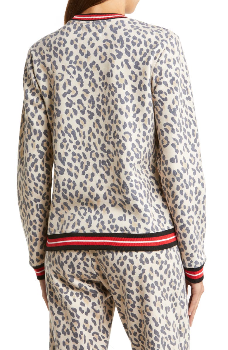 Sol Angeles Cheetah Stripe Cotton Blend Lounge Sweatshirt, Alternate, color, 