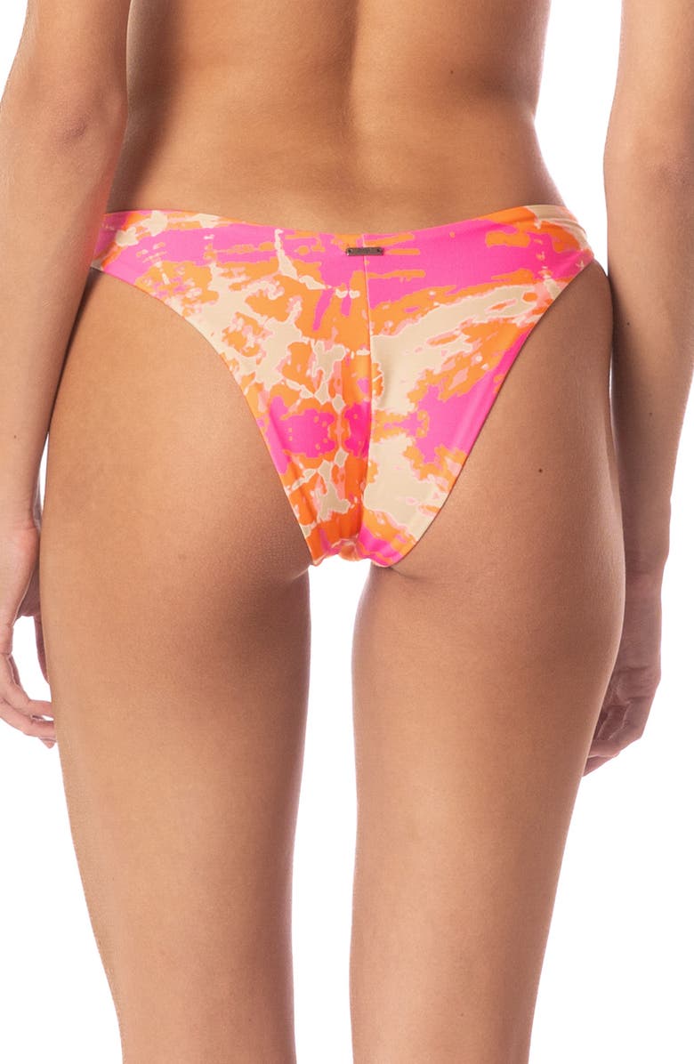 Maaji Flamingo Swirl Splendor Reversible Bikini Bottoms, Alternate, color, Pink