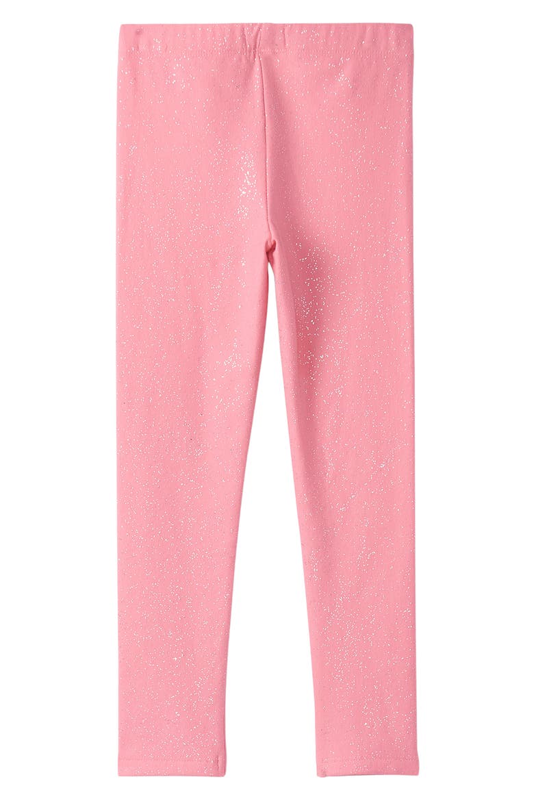 Kids' Cozy Glitter Stretch Cotton Leggings, Alternate, color, FLAMINGO PINK