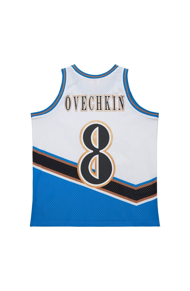 Mitchell & Ness Unisex Mitchell & Ness Alexander Ovechkin White Washington Capitals Maxxed Out Fashion Basketball Jersey, Alternate, color, 
