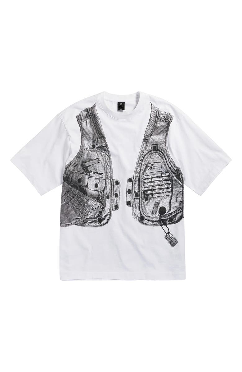 G-STAR Archive Vest Boxy Organic Cotton Graphic T-Shirt, Alternate, color, 