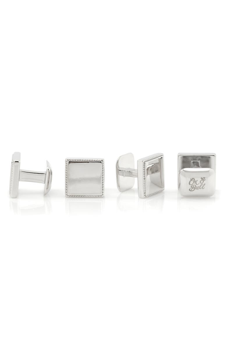 Cufflinks, Inc. Set of 4 Sterling Silver Studs, Main, color, Silver