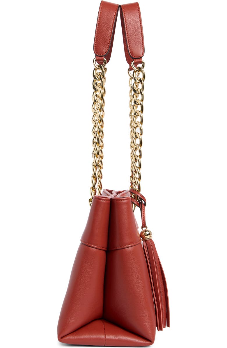 VALENTINO BY MARIO VALENTINO Kali Leather Signature Tote Bag, Alternate, color, Rust