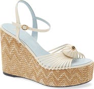 Valentino Platform Wedge Espadrille Sandal