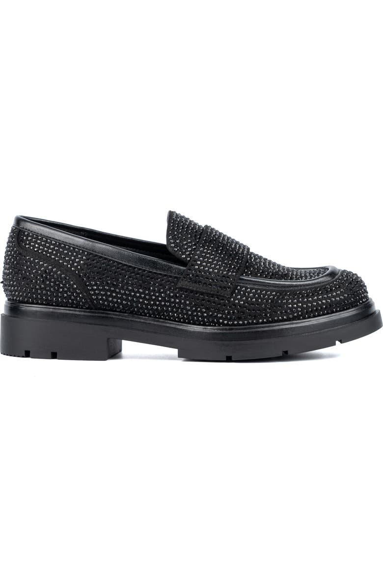 NEW YORK AND COMPANY Abigail Rhinestone Loafer, Alternate, color,