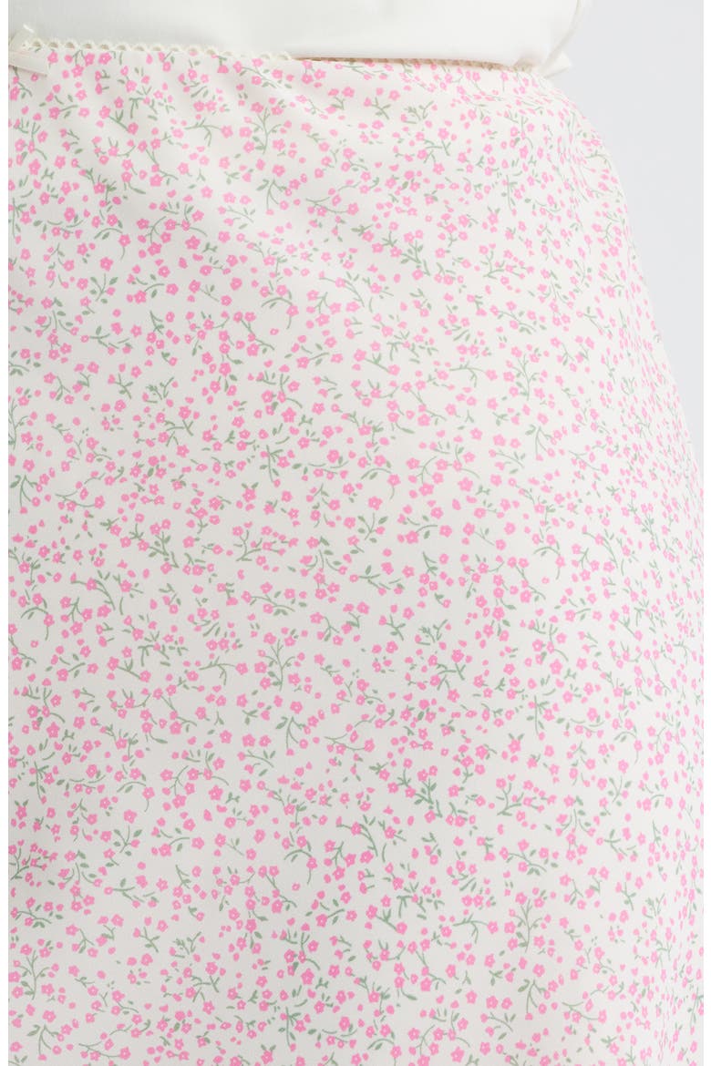 Floral A-Line Miniskirt, Alternate, color, CREAM PINK