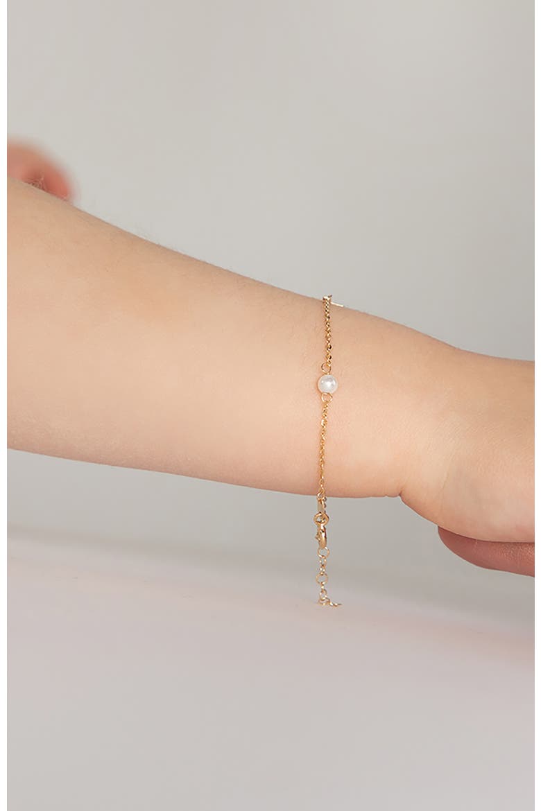 14k Polished Cross Bracelet, Alternate, color, Gold