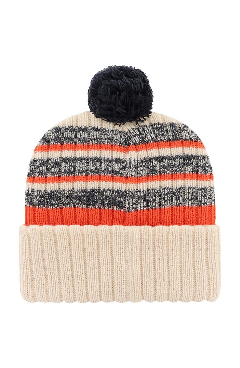 '47 Men's '47 Khaki Auburn Tigers Tavern Cuffed Knit Hat with Pom, Alternate, color, 
