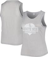SOFT AS A GRAPE Women's Soft as a Grape Gray Chicago White Sox Plus Size High Neck Tri-Blend Tank Top