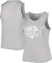SOFT AS A GRAPE Women's Soft as a Grape Gray Chicago White Sox Plus Size High Neck Tri-Blend Tank Top