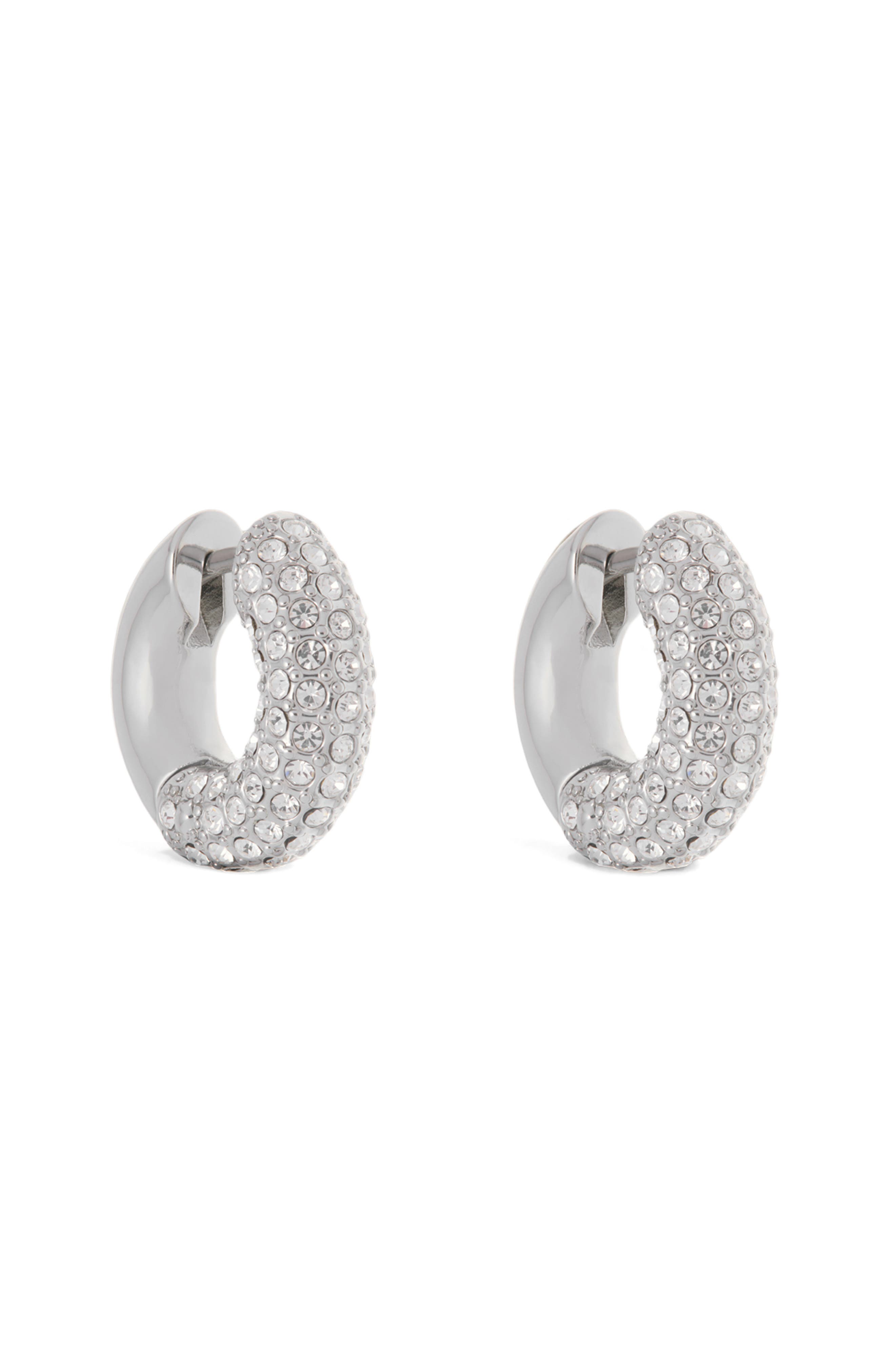 SILVER TONE/ CLEAR CRYSTAL
