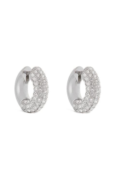 Amelia Pavé Huggie Hoop Earrings
