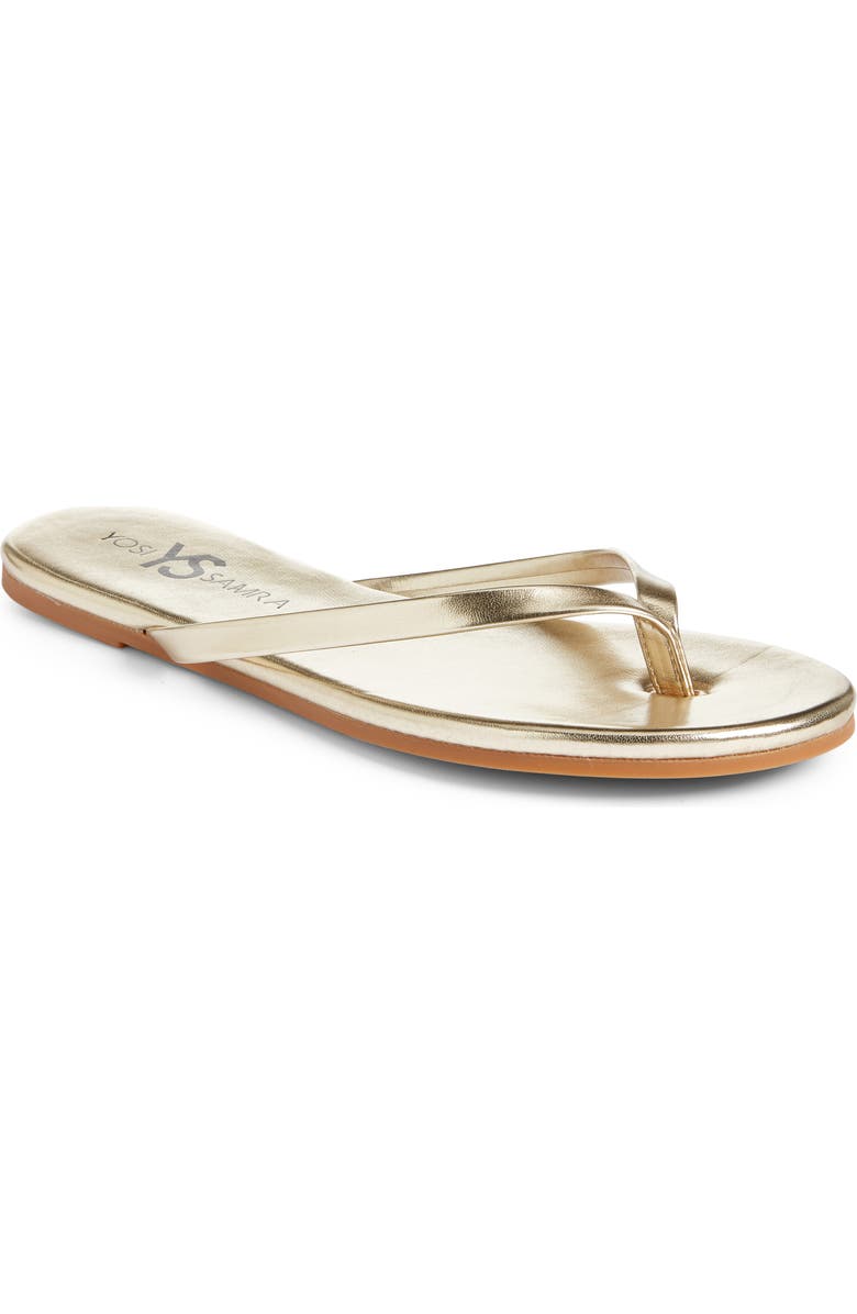 Yosi Samra Rivington Flip Flop, Main, color, Gold