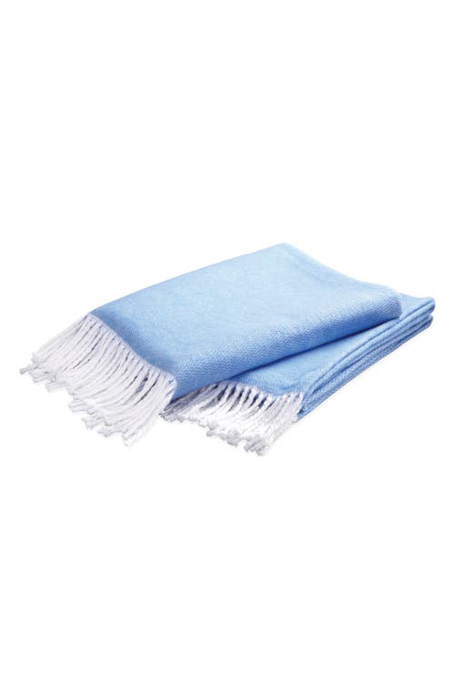 Matouk Pezzo Throw Blanket In Azure