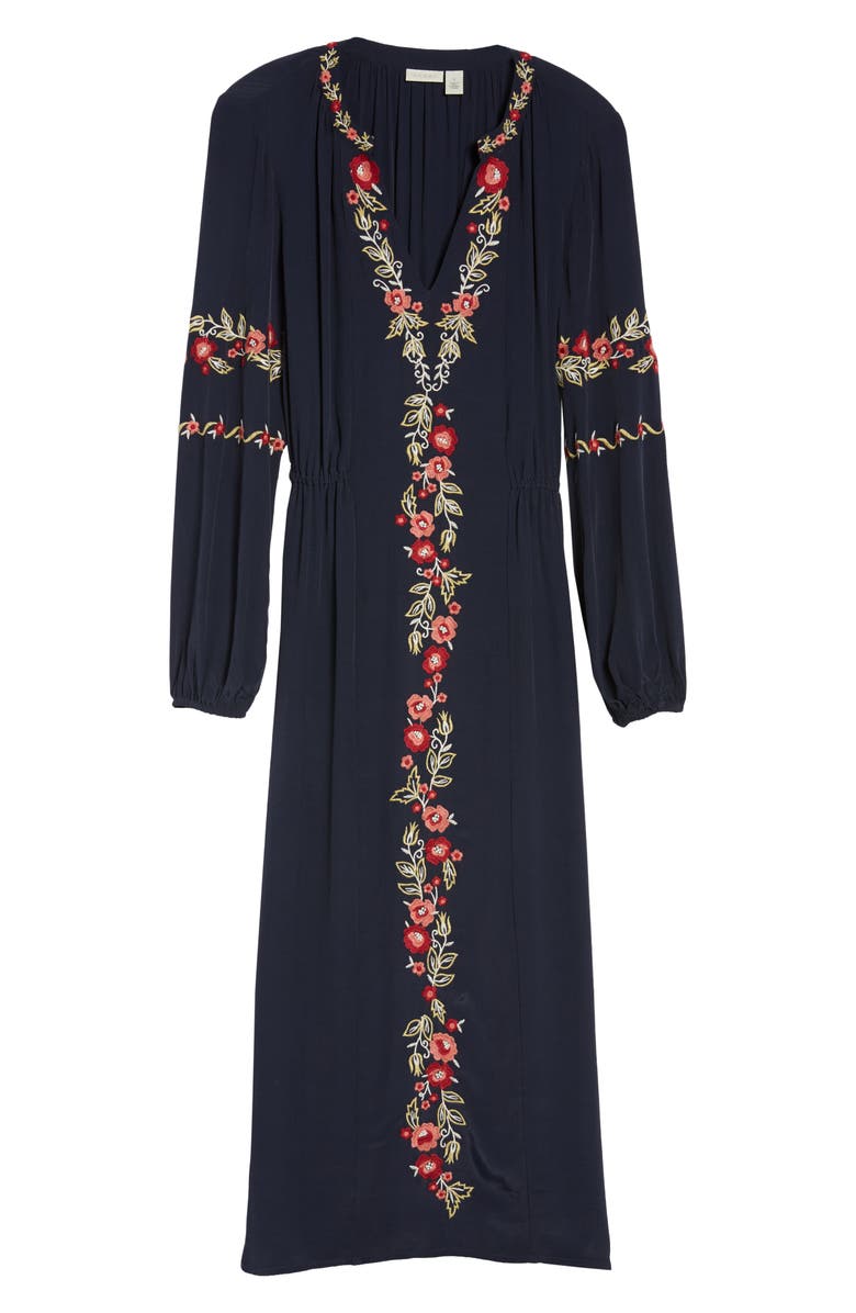 Hinge Embroidered Midi Dress, Alternate, color,