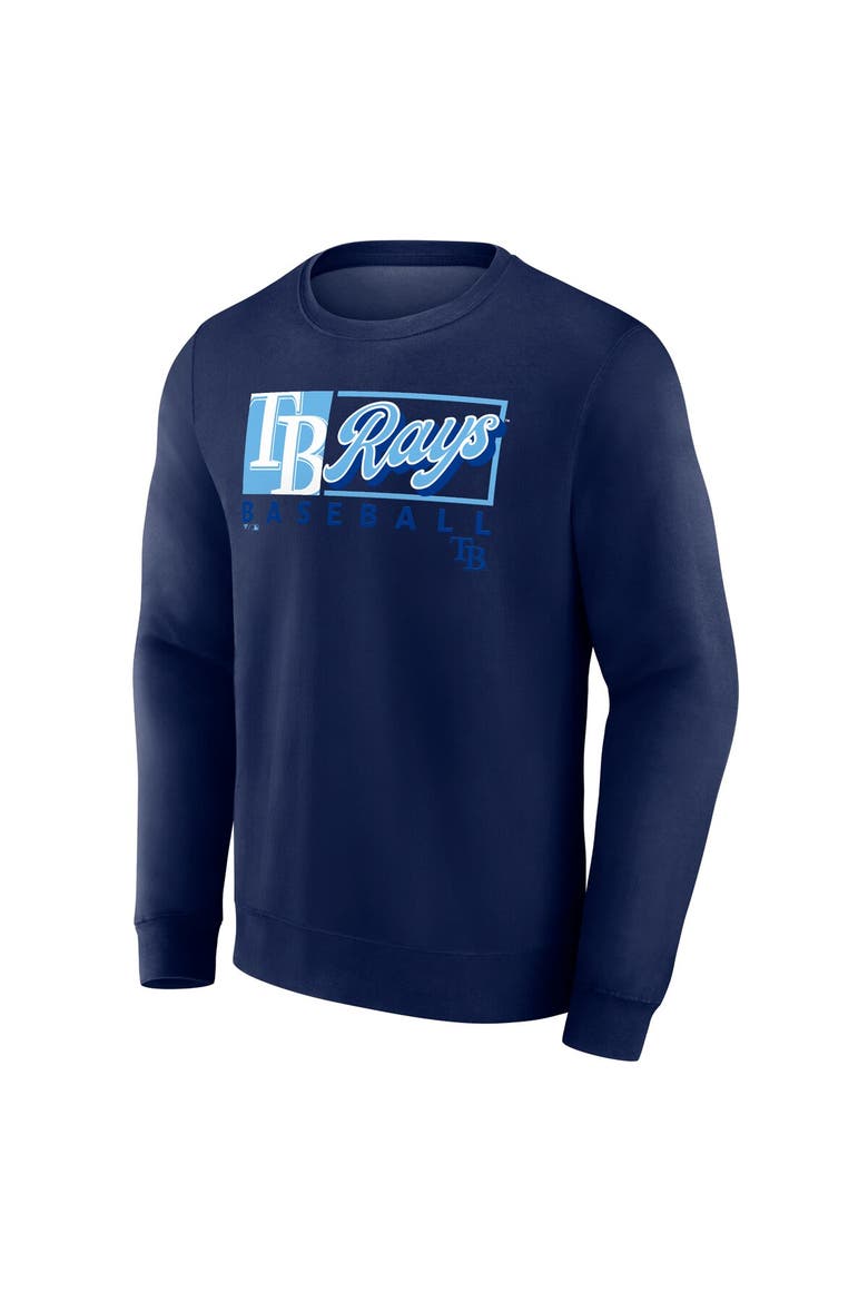 Men's Fanatics Navy Tampa Bay Rays Focus Fleece Pullover Sweatshirt, Alternate, color, Navy