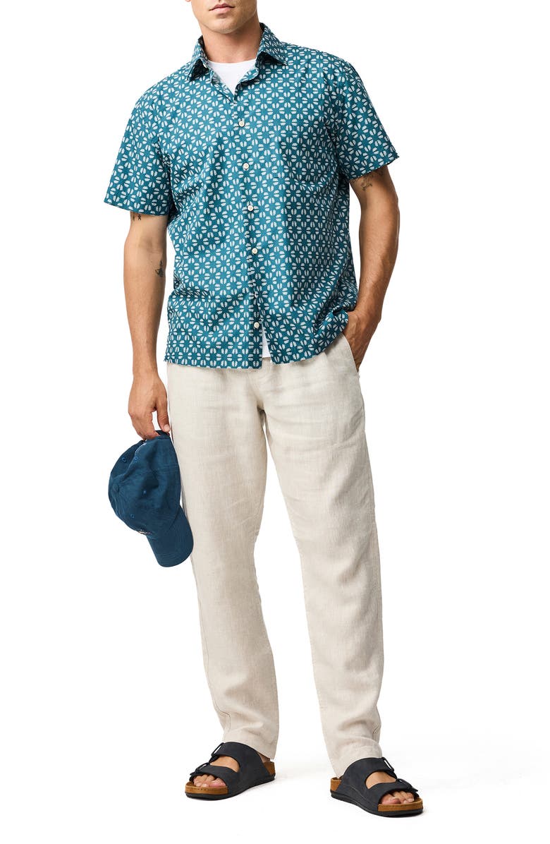 Rodd & Gunn Crown Hill Short Sleeve Button-Up Shirt, Alternate, color, Bluestone