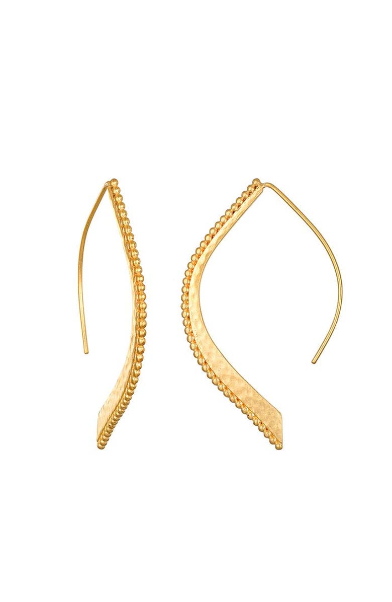 Satya Jewelry Embody Grace Lotus Petal Earrings, Main, color,