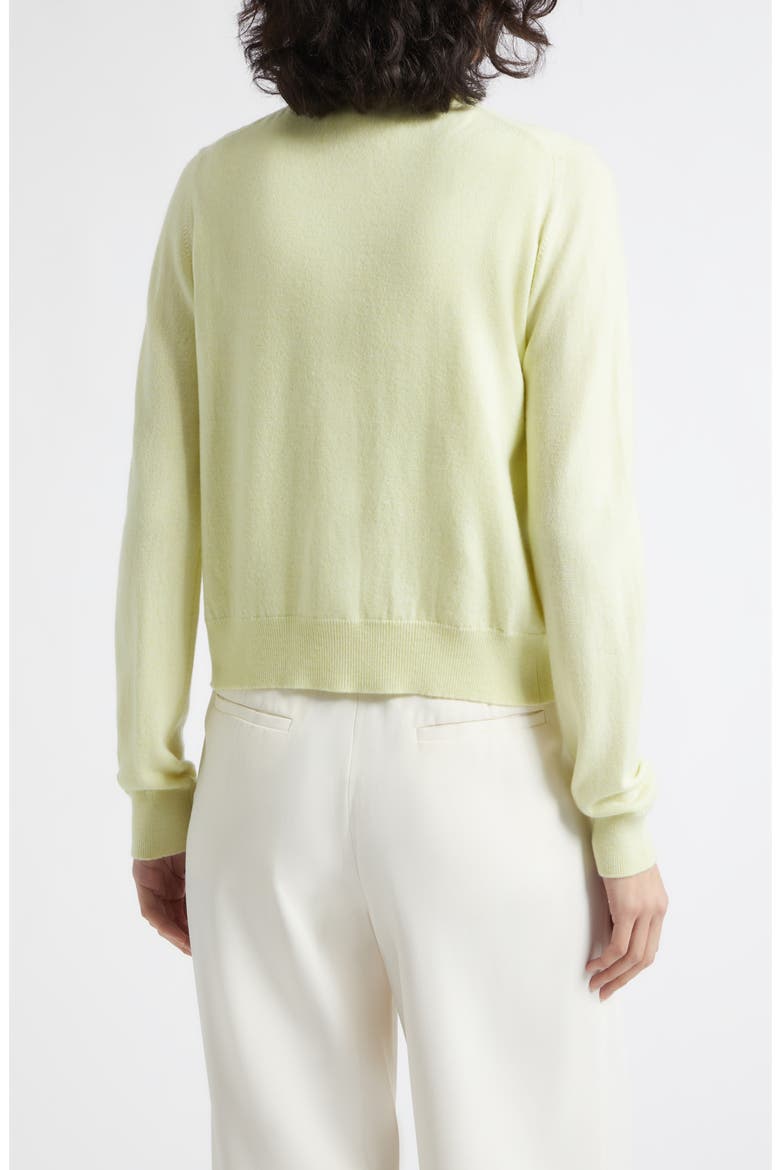 Iris Cashmere Crewneck Cardigan, Alternate, color, CITRON