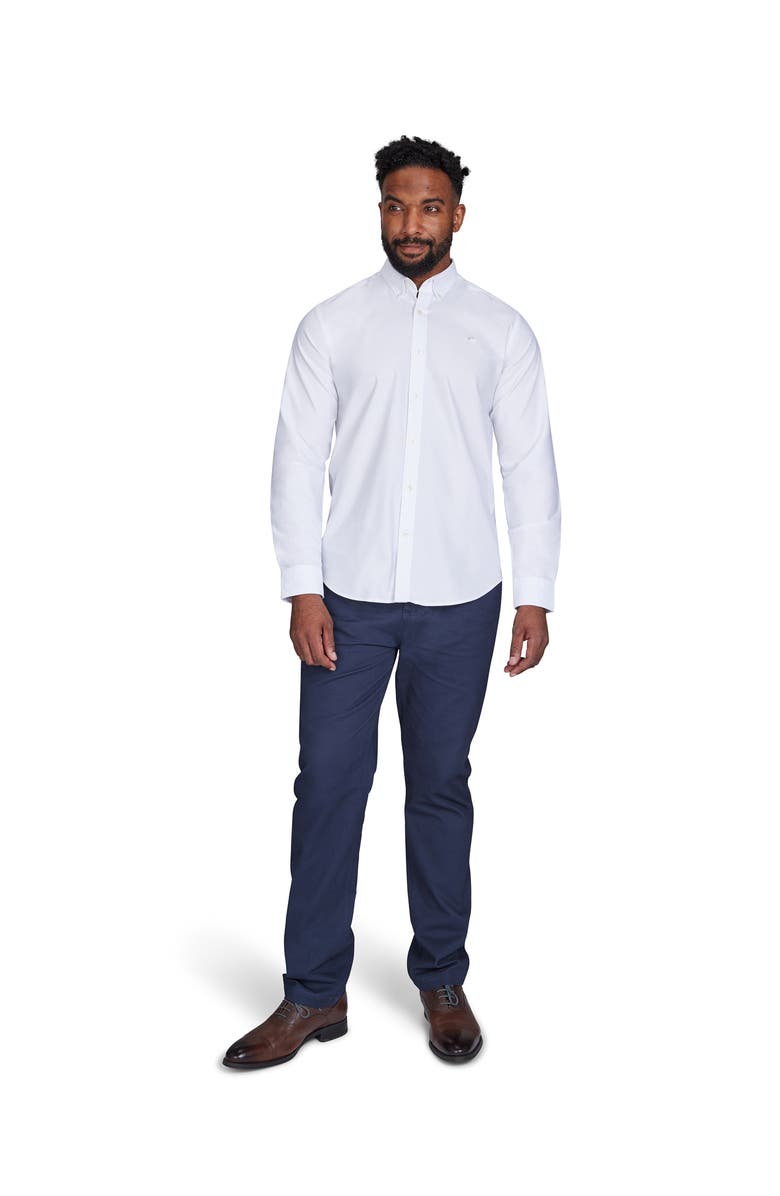 Raging Bull Long Sleeve Oxford Shirt, Alternate, color, White