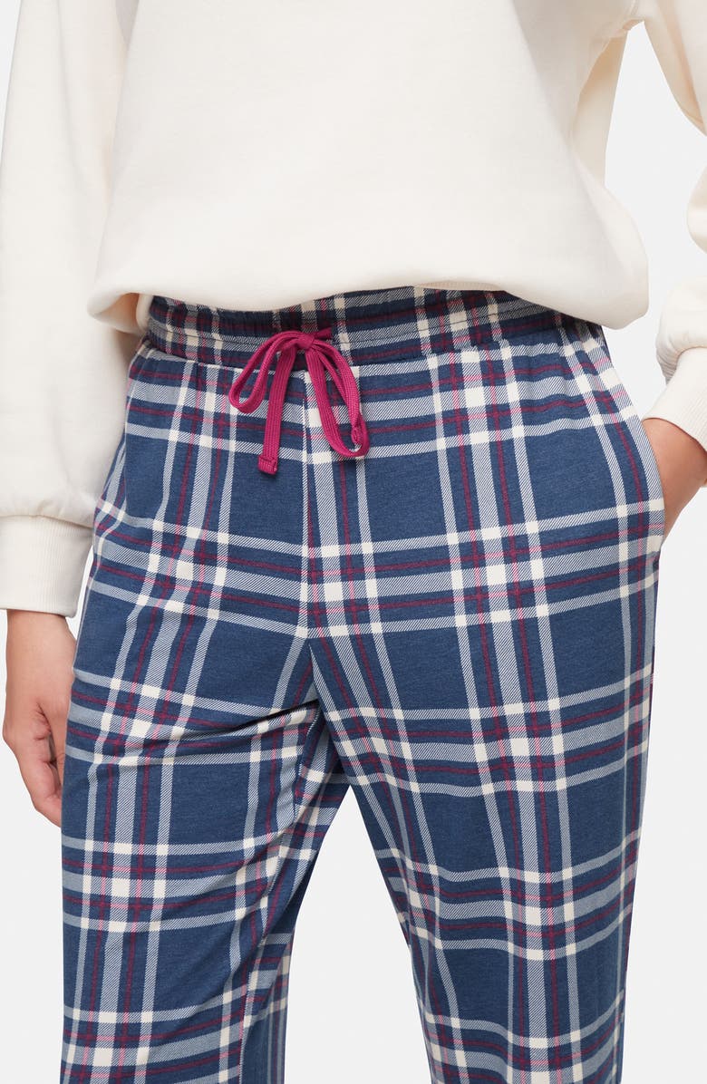 Wildfox Ski Club Plaid Pajamas, Alternate, color, Eggnog