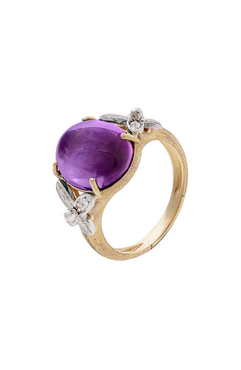 18K Gold Marrakech Onde Amethyst & Diamond Ring