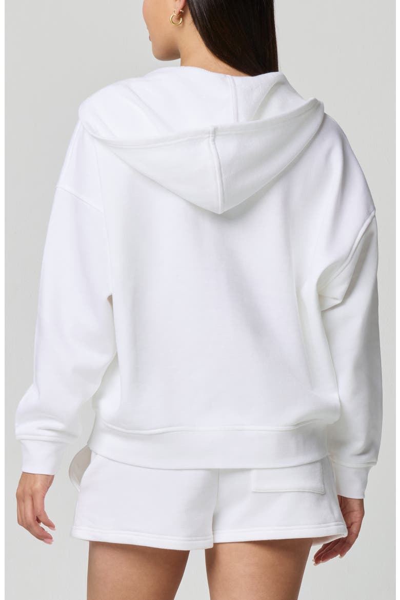 Oversized Zip Hoodie, Alternate, color, BRIGHT WHITE