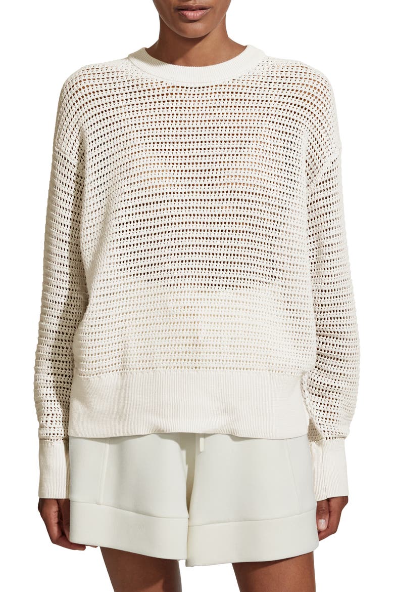 Kershaw Crewneck Sweater, Main, color, EGRET