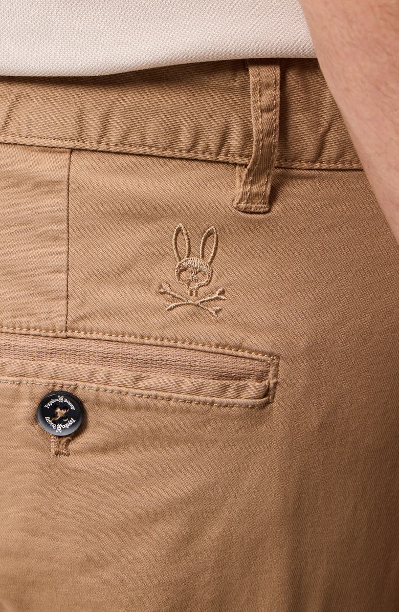 Psycho Bunny Diego Flat Front Stretch Cotton Chino Shorts, Alternate, color, 