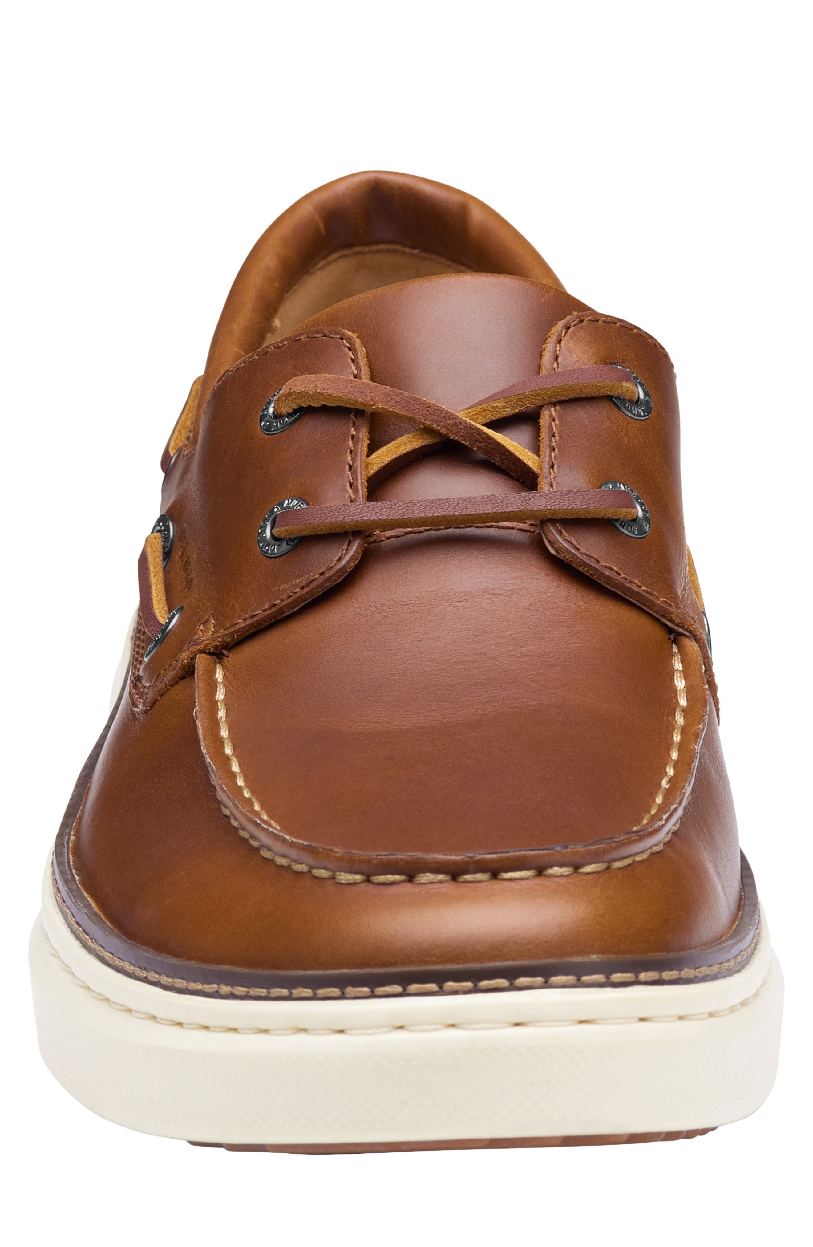 McGuffey 2 Moc Toe Boat Shoe, Alternate, color, TAN FULL GRAIN