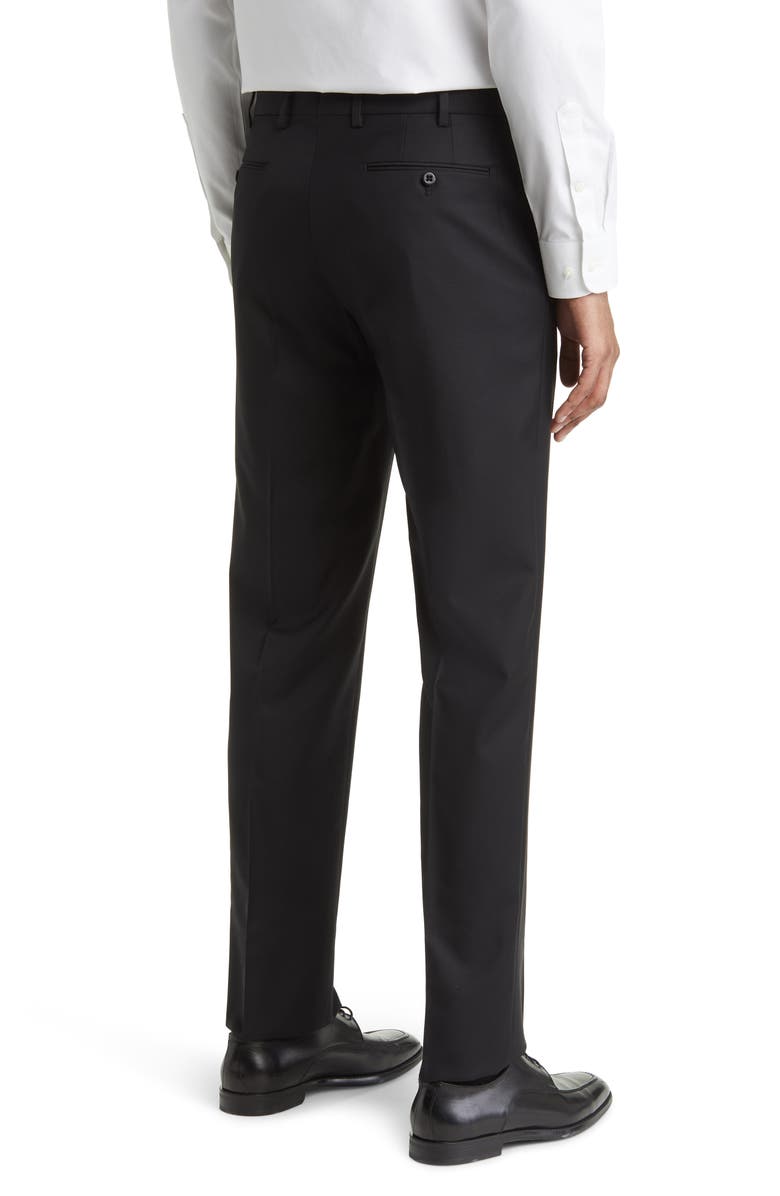 Zanella Devon Super 110s Serge Trousers, Alternate, color, Black