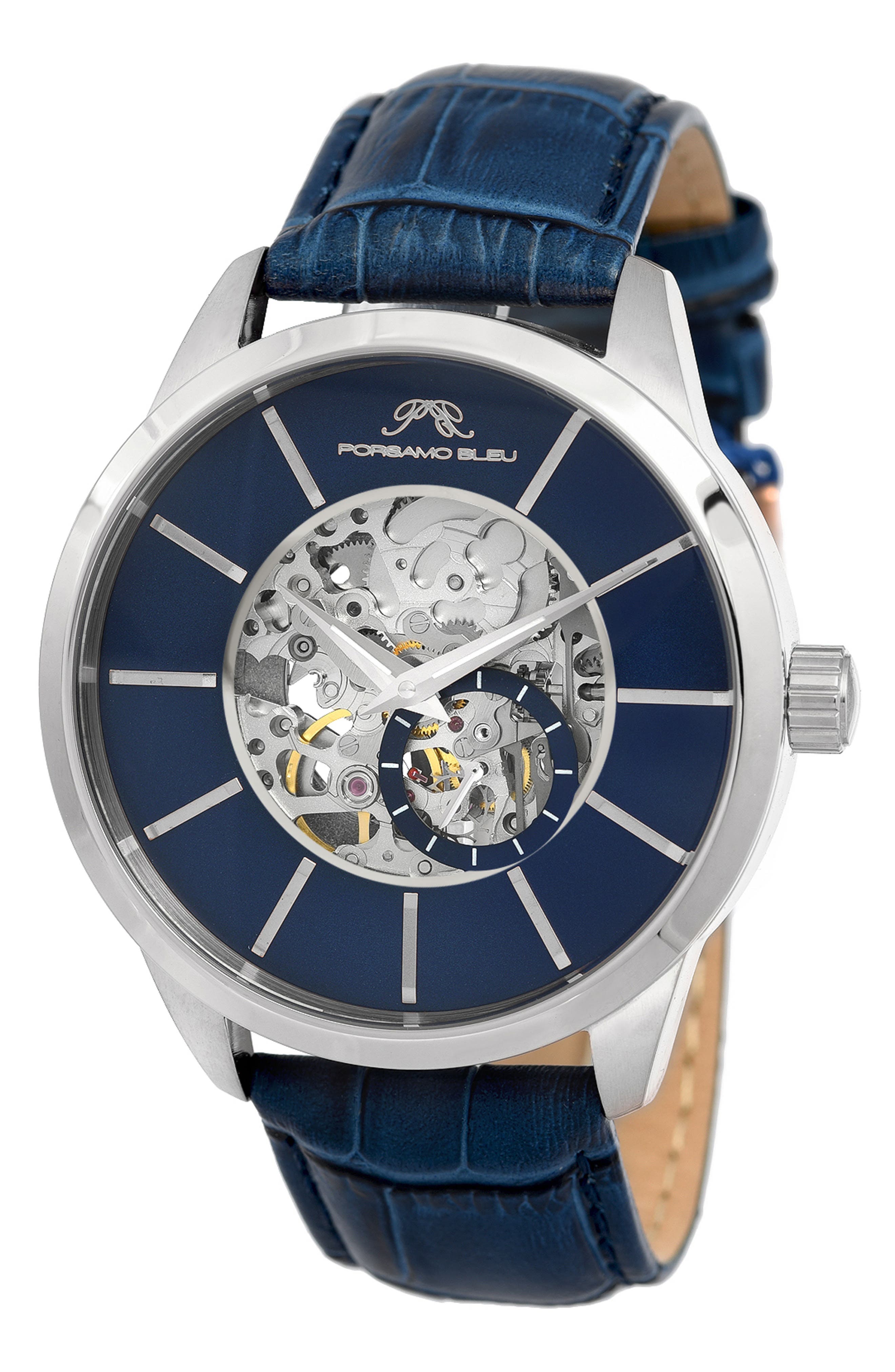 PORSAMO BLEU Men's Cassius Skeleton Watch, 45mm
