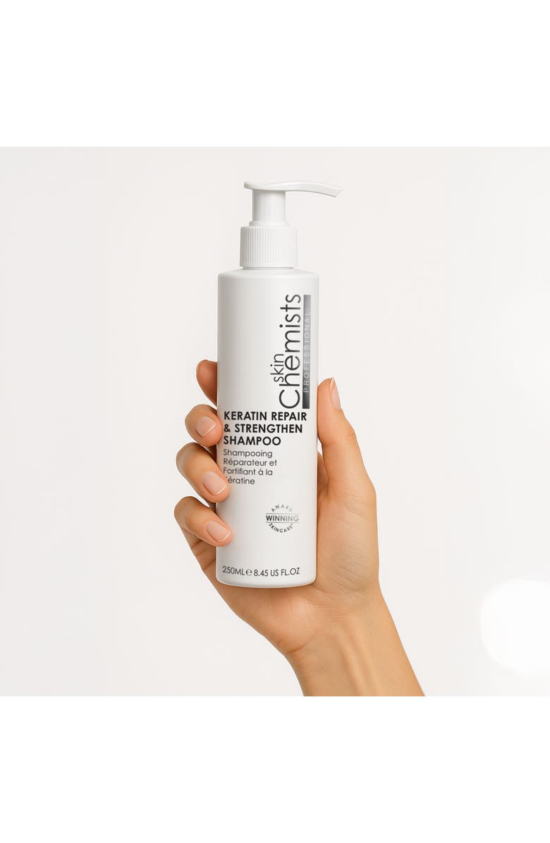 SKINCHEMISTS Keratin Repair & Strengthen Shampoo 250ml, Alternate, color, White