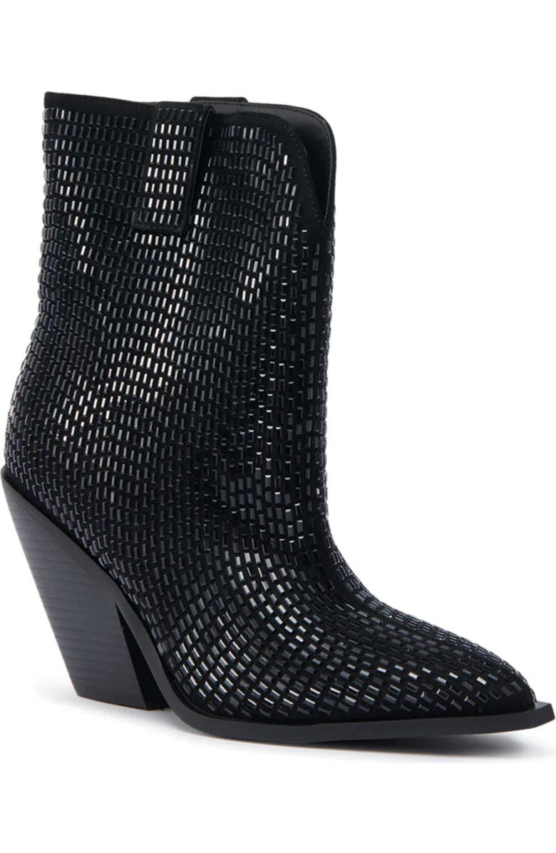 AZALEA WANG Laetitia Crystal Bootie, Main, color, Black