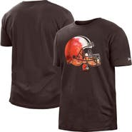 New Era Men's New Era Brown Cleveland Browns 2022 Sideline Ink Dye T-Shirt
