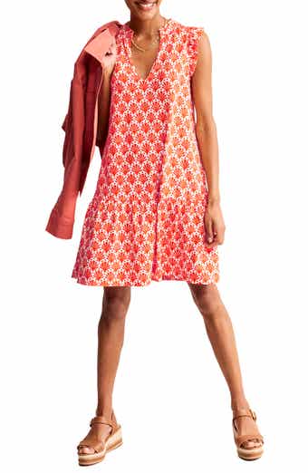 Boden Daisy Shell Print Shift Dress
