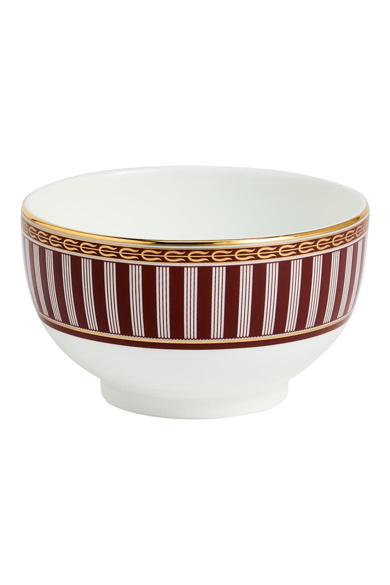 Red Splendor 22K Gold Accent Bone China Bowl, Main, color, MULTI