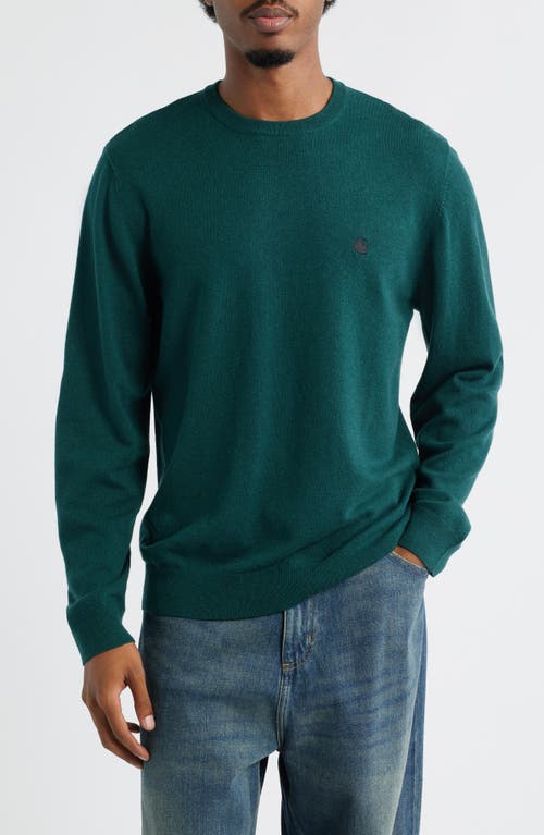 Carhartt Work In Progress Madison Lambswool Blend Sweater In Green