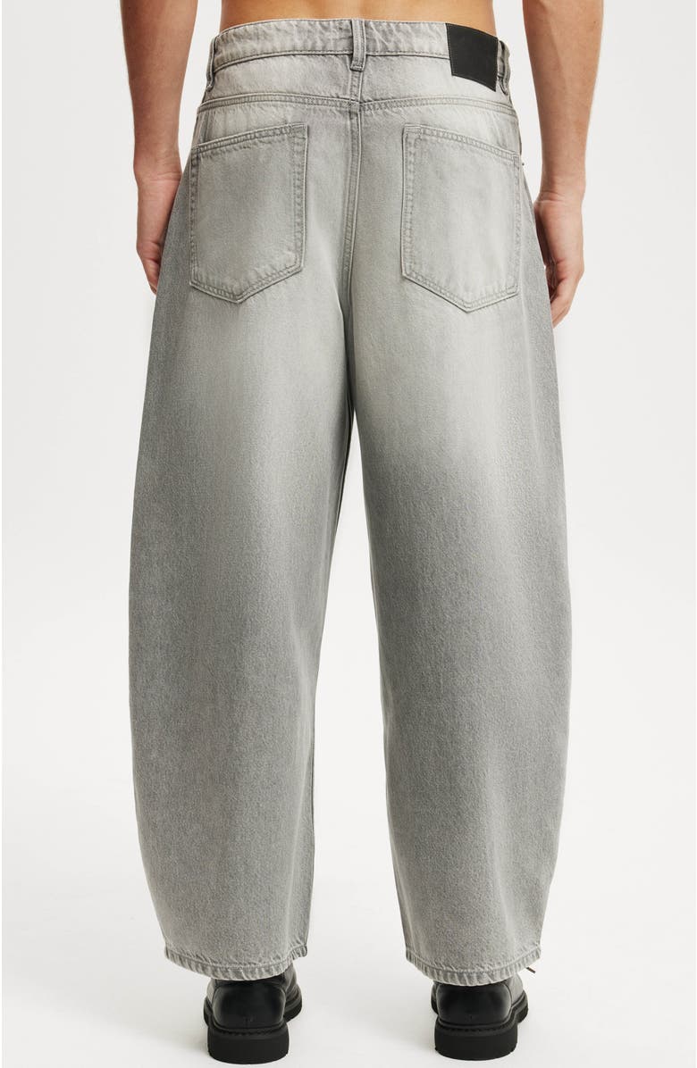 Cotton On Men's Baggy Barrel Jean, Alternate, color, Pleat Shady Grey