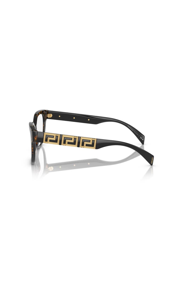 Versace 52mm Rectangle optical glasses, Alternate, color, Tortoise