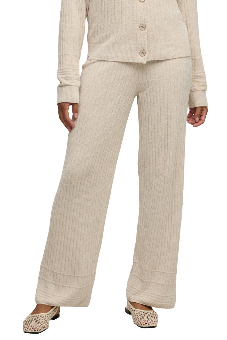CozyChic® Ultra Lite® Textured Hem Ribbed Pants, Main, color, STONE