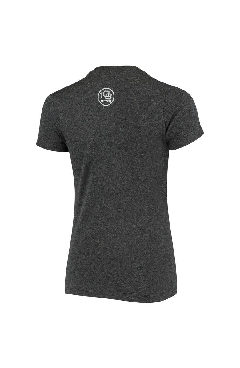 108 STITCHES Women's Black Ardillas Voladoras de Richmond Copa de la Diversion Script Tri-Blend Scoop Neck T-Shirt, Alternate, color, 