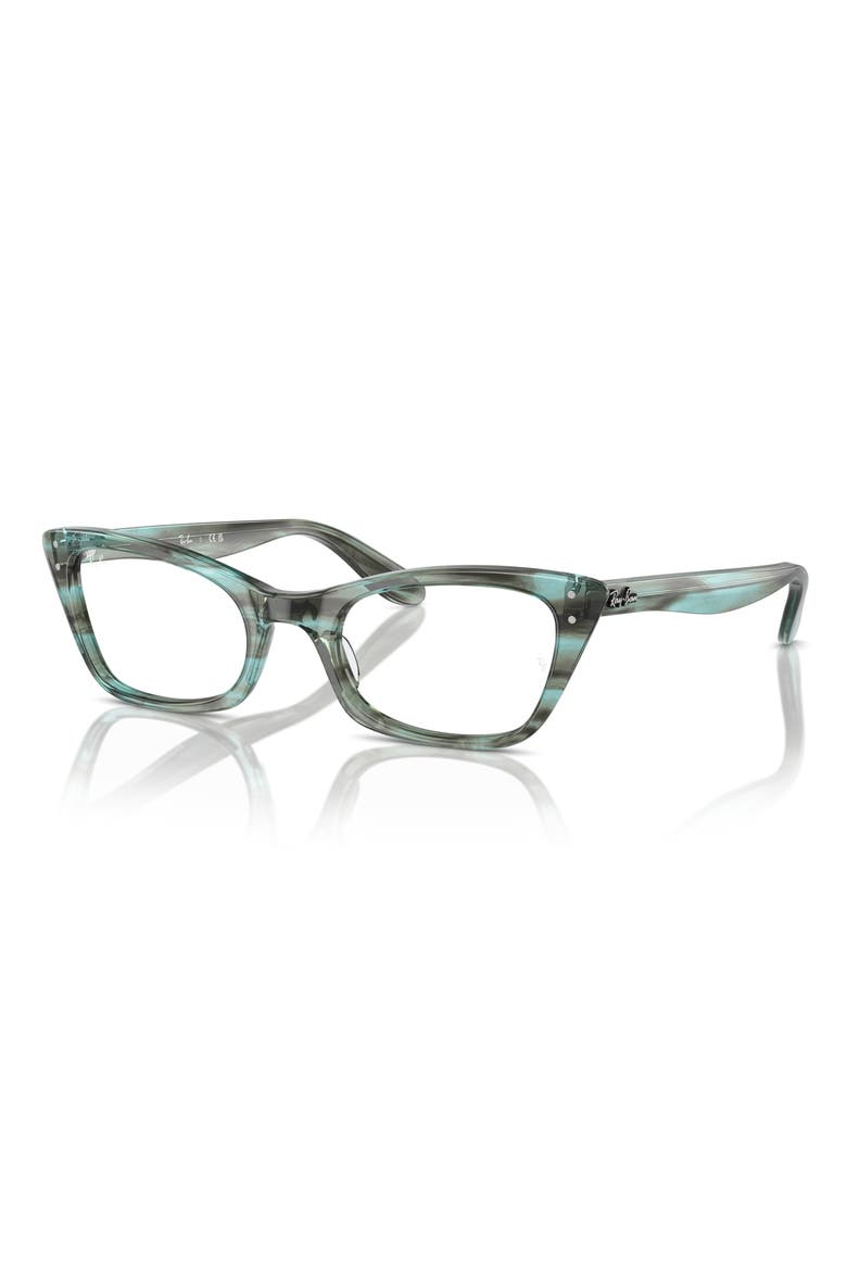 51mm Cat Eye Optical Glasses, Alternate, color, STRIPED GREEN