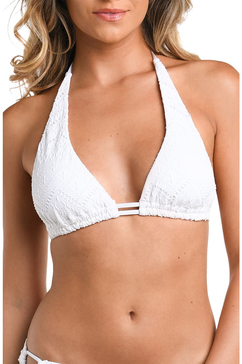 Salt Halter Neck Bikini Top, Main, color, WHITE