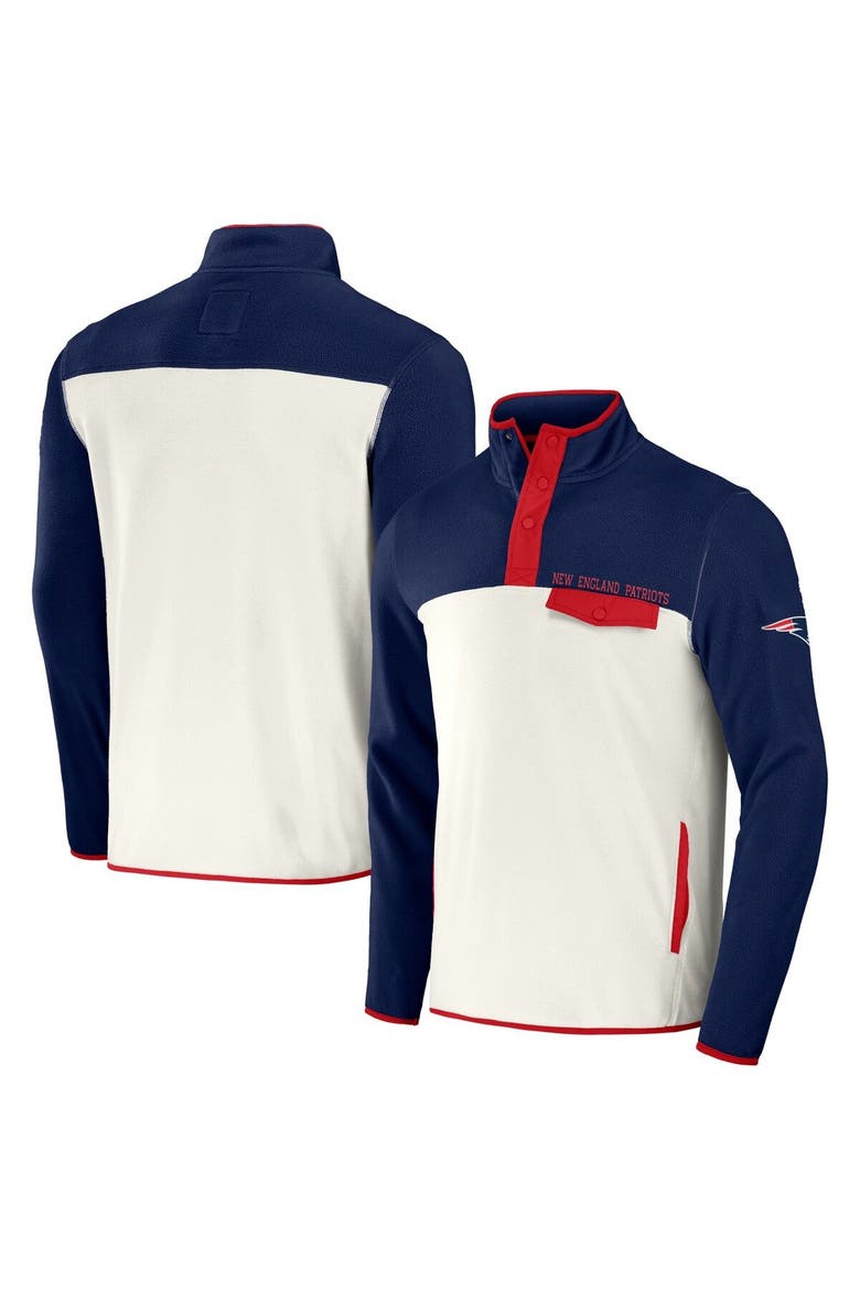 Men's NFL x Darius Rucker Collection by Fanatics Navy/Cream New England Patriots Micro Fleece Quarter-Snap Jacket, Main, color, Navy