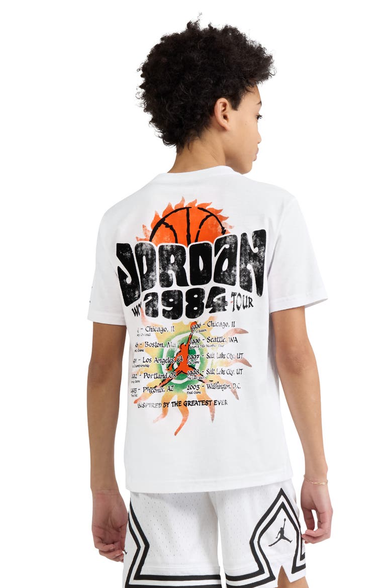 Kids' MJ 1984 World Tour XXIII Graphic T-Shirt, Alternate, color, WHITE