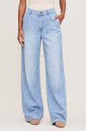 DL1961 Isabel Pleated Mid Rise Wide Leg Jeans
